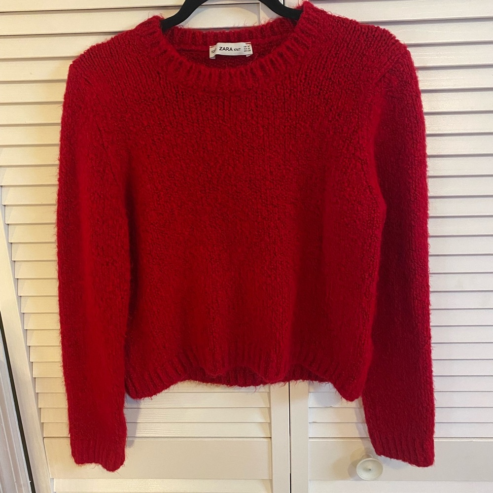 Red Zara sweater